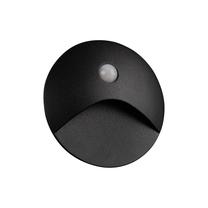Lampa sienas Kanlux EXIN LED PIR O B-WW, melna krās.
