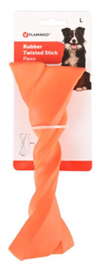 Игрушка для собаки, таскать Karlie Flamingo Twisted Flexo Stick KF06480, 20 см, oранжевый цв., L