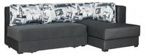 Kampinė sofa Bodzio Judyta, mėlyna sp./pilka sp., 225 x 155 cm x 77 cm