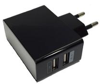 Telefono įkroviklis HQ, USB/AC, juoda sp.