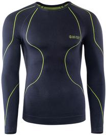 Термофутболка, мужские Hi-Tec Ikar Top Men, черный цв./зеленый цв., m