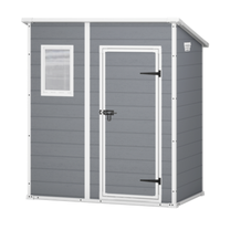 Sodo sandėliukas Keter Manor Pent, 183.5 cm x 111 cm x 200.5 cm, balta sp./pilka sp.