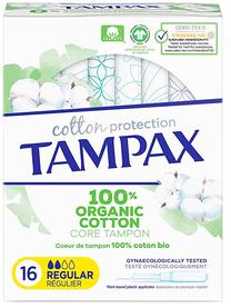 Higieniniai tamponai Tampax Organic Cotton, Regular, 16 vnt.
