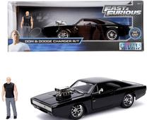 Игрушечная машина Simba Dickie Toys Fast & Furious 1970 Dodge Charger & Dom 253205000, 1:24, черный цв.