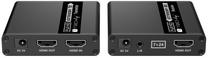 Удлинитель Techly HDMI Extender 1080p on Cat.6/6A/7, 80 x 75 мм, черный цв.