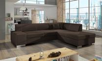 Kampinė sofa Porto Sawana 26, ruda sp., dešininė, 217 x 278 cm x 74 cm