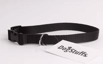 Kaklasiksna suņiem DogStuffs Collar Plastic Buckle, melna krās., 240 - 400 mm x 15 mm, 24-40