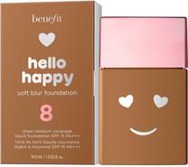 Šķidrā grima bāze Benefit Hello Happy, tan warm krās., 8, 30 ml