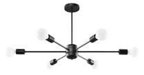 Valgusti rippuv Sollux Lango 6 SL.1023, E27, 60 x 27 W, must v. / must v.