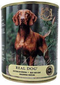 Šlapias šunų maistas Real Dog Super Premium Adult, jautiena/ožkos mėsa 0.8 l