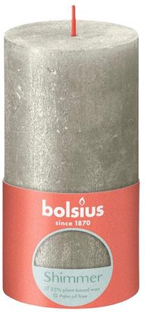 Žvakė, cilindrinė Bolsius Rustic Shimmer Champagne, 60 h, aukso sp.
