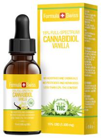 Kūno aliejus Formula Swiss Cannabidiol Vanilla Full Spectrum 15%, 105 ml