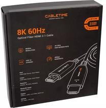 Optiskais kabelis Cabletime CA914029 HDMI Vīrietis, HDMI Vīrietis, 10 m, melna krās.