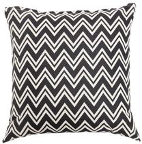 Dekoratyvinė pagalvėlė Home4you Holly Zig Zag, balta/juoda, 45 cm x 45 cm