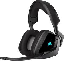 Bezvadu austiņas Corsair VOID RGB Elite, melna krās.