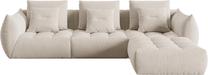 Modulinė sofa Micadoni Home Bloom Velvet, ecru sp., 332 x 216 cm x 95 cm