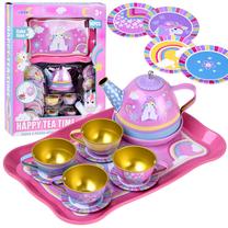 Rotaļlietu tējas komplekts Lean Toys Happy Tea Time ZA4446, daudzkrāsaina