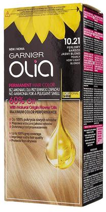 Kраска для волос Garnier Olia, pearly very light blonde цв., 10.21, 60 мл