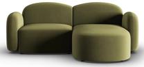 Kampinė sofa Micadoni Home Blair Velvet, šviesiai žalia sp., dešininė, 194 x 155 cm x 80 cm