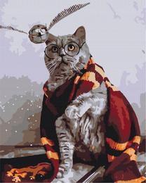 Tapymas pagal skaičius Paint it! Cat snitch catcher from Harry Potter, įvairių spalvų