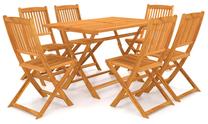 Lauko baldų komplektas VLX 7 Piece Folding Garden Dining Set
