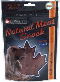 Skanėstas šunims Ontario Natural Meat Snack Soft Duck Jerky, 0.07 kg