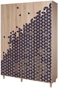 Spinta Kalune Design Mode 123, mėlyna sp./sonoma ąžuolo sp., 135 cm x 52 cm x 192 cm