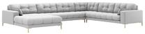 Kampinė sofa Micadoni Mamaia Structured, šviesiai pilka sp., dešininė, 327 x 256 cm x 75 cm