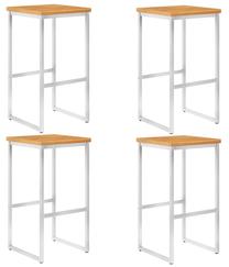 Kėdžių rinkinys VLX 46507 46507, ruda, 40 cm x 40 cm x 75 cm, 4 vnt.