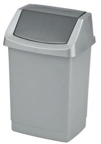 Šiukšliadėžė Curver Click-It, sidabro sp., 50 l, 63.5 cm x 38.5 cm