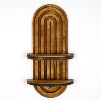 Sieninė lentyna Kalune Design RAF265, riešuto sp., 9 cm x 20 cm x 40 cm