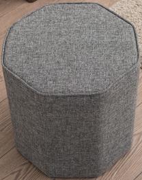 Pufas Hanah Home Hexa 825BLC2510, pilka sp., 40 cm x 40 cm x 42 cm