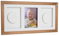 Komplektas rankų/kojų antspaudų kūrimui Odcisk Bobasa Baby Handprint Clay With Triple Frame Br