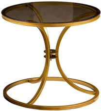 Kavos staliukas Kalune Design Corleaone, aukso sp., 60 cm x 60 cm x 57.8 cm