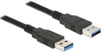 Vads Delock USB 3.0 / USB 3.0 USB 3.0 A male, USB 3.0 A male, 1 m, melna krās.