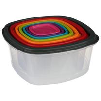 Pārtikas trauks, 0.1 - 3.2 l, caurspīdīga krās./daudzkrāsaina, 7 gab.