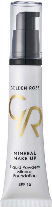 Skystas makiažo pagrindas Golden Rose Mineral Make-Up, SPF 15, 03 rose ivory, 35 ml