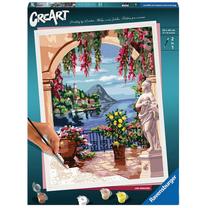 Картина по номерам Ravensburger CreArt Premium Lake Maggiore, синий цв./коричневый цв./розовый цв.