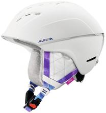 Slidinėjimo šalmas Alpina, balta sp./violetinė sp., 52-56 cm