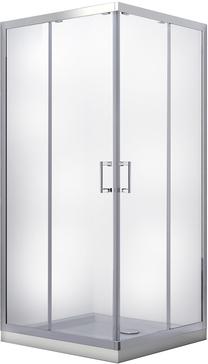 Dušas kabīne Besco Modern 185 MK-80-185-C, kvadrātveida, bez paliktņa, 80 cm x 80 cm x 185 cm, caurspīdīga krās./hroma krās./caurspīdīgs