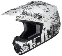 Motocikla ķivere Hjc CS-MX II Creeper, M, balta krās./pelēka krās.