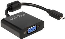 Адаптер Delock Micro HDMI D male, VGA 15 pin female, 0.25 м