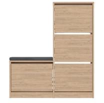 Batų spintelė Kalune Design Dude, ąžuolo sp., 26 cm x 105 cm x 118.5 cm