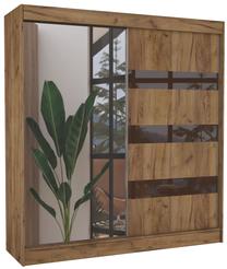 Шкаф ADRK Toura 200, коричневый цв., 61 см x 200 см x 215 см, с зеркалом