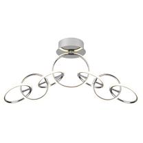 Šviestuvas lubų Searchlight Solexa 7467-7CC, LED, 3000 °K, 1 x 22 W, balta sp./chromo sp. / chromo sp.