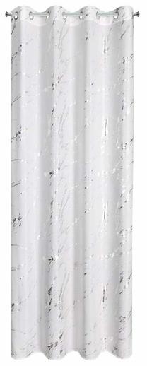 Naktinė užuolaida Lani, balta sp./sidabro sp., 140 cm x 250 cm
