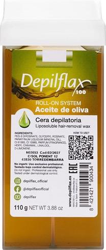 Vasks depilācijai Depilflax Roll-On Olive, 110 g