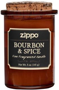 Свеча, ароматическая Zippo Bourbon & Spice, 35 час, коричневый цв.