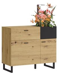 Komoda Forte Polypody PLPK221L-M123, ąžuolo sp., 79.4 cm x 94.9 cm x 41.1 cm