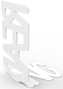 Grāmatu turētājs Kalune Design Bookend Reading 775DCM5003, 11 cm x 12.5 cm, balta krās.